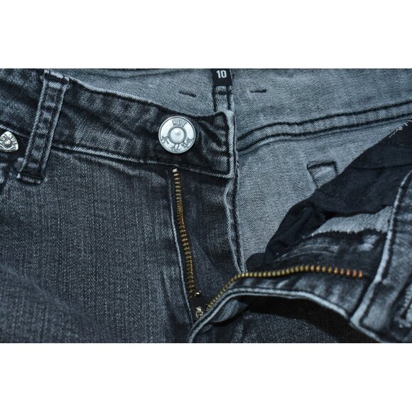 Kut from the Kloth Farrah Baby Women’s Jeans Size 10 Faded Black Denim Bootcut - Picture 9 of 16